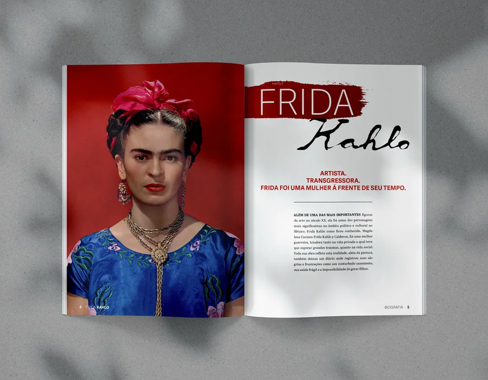 Mockup impresso da Revista Frida Kahlo