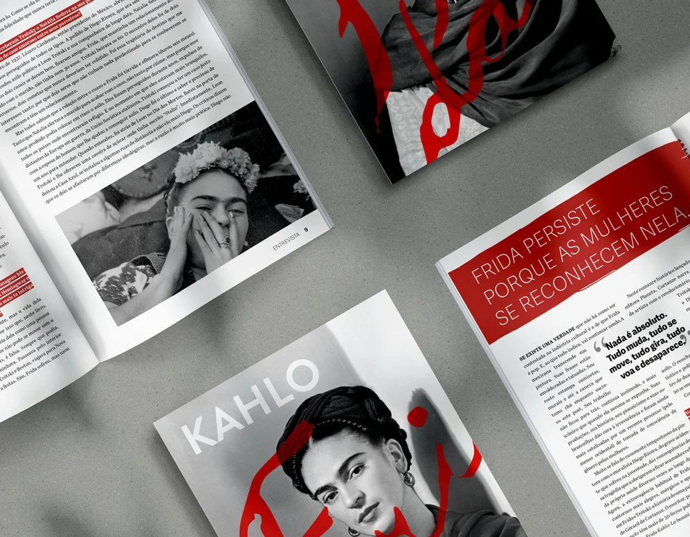 Mockup impresso da Revista Frida Kahlo