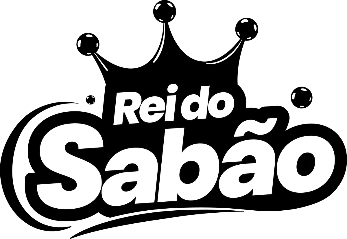 Logo Rei do Sabão, versão monocromática